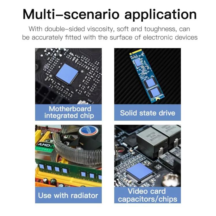 MaAnt DR-03 100pcs /Box Insulating Thermal Conductive Silicone Spacer CPU Thermal Spacer(Blue) - free shipping - PMC TechLife - Order now!