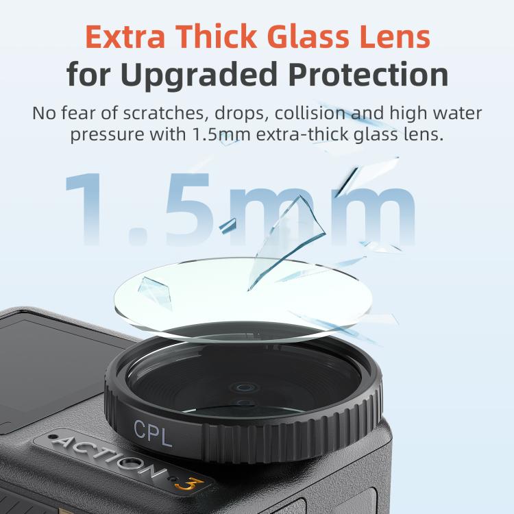 aMagisn Filter For DJI Action 5 Pro / 4 / 3, Spec: CPL - free shipping - PMC TechLife - Order now!