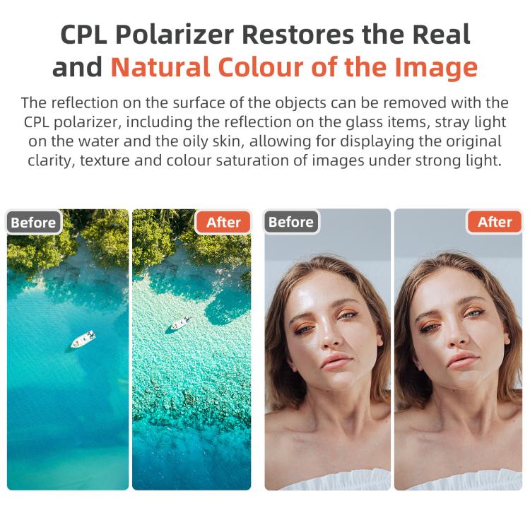 aMagisn Filter For DJI Action 5 Pro / 4 / 3, Spec: ND8+16+32+CPL - free shipping - PMC TechLife - Order now!