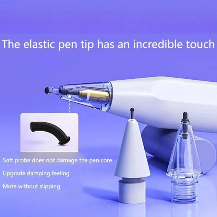 For Apple Pencil 2 / 1 Elastic Tip Soft Probe Silent Replacement Nib, Spec: HB Transparent - Pencil Accessories by PMc TechLife | Online Shopping South Africa | PMc TechLife | Buy Now Pay Later Mobicred