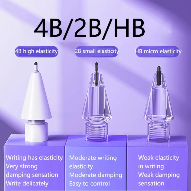 For Apple Pencil 2 / 1 Elastic Tip Soft Probe Silent Replacement Nib, Spec: HB White - Pencil Accessories by PMc TechLife | Online Shopping South Africa | PMc TechLife | Buy Now Pay Later Mobicred