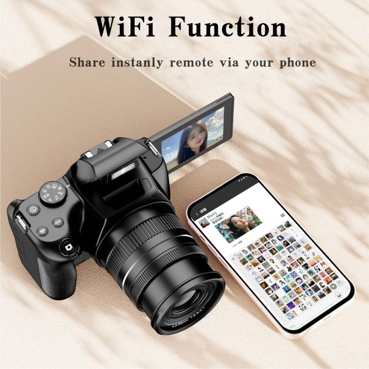4K 72MP 12X Optical Zoom Student Digital Camera WiFi HD Video Camera With 3 Inch Flip Screen(Black) - Video Cameras by PMc TechLife | Online Shopping South Africa | PMc TechLife | Buy Now Pay Later Mobicred