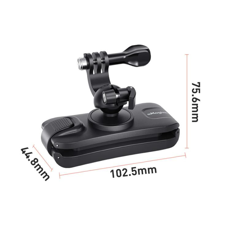 aMagisn 360-degree Rotation Ball Head Backpack Clip for Camera & Smartphone(Black) - free shipping - PMC TechLife - Order now!