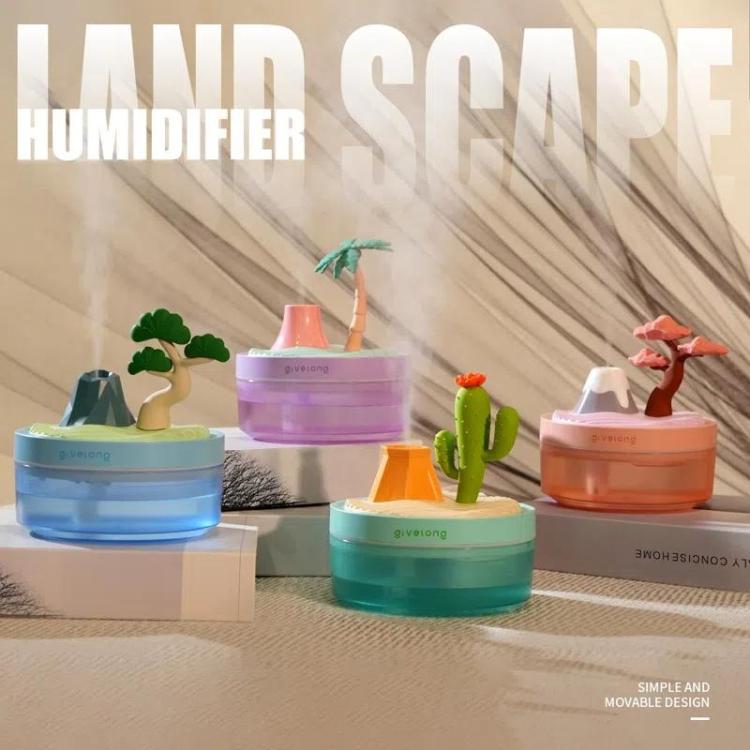 Givelong Mini Portable Landscape Humidifier Plant Pot Hydrator Mister USB Car Spray Aromatherapy Diffuser(Cactus) - free shipping - PMC TechLife - Order now!