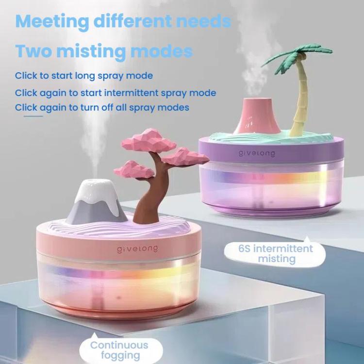Givelong Mini Portable Landscape Humidifier Plant Pot Hydrator Mister USB Car Spray Aromatherapy Diffuser(Cherry Tree) - free shipping - PMC TechLife - Order now!