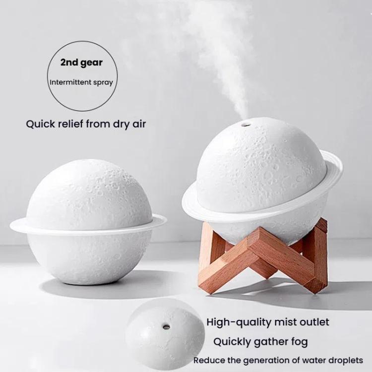 Humidifier USB Large Mist Volume Ambient Light Home Car Aromatherapy Humidifier Decoration Ornament(Moon Planet) - free shipping - PMC TechLife - Order now!