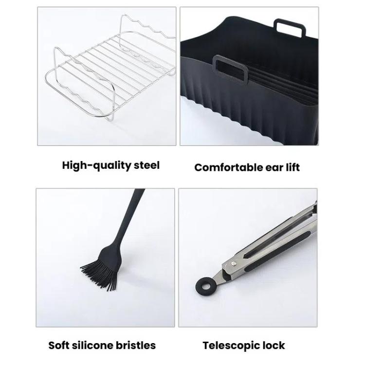 22 In 1 Air Fryer Accessories Set Airfryer Mold Liner Reusable Oven Grill Baking Rack - free shipping - PMC TechLife - Order now!
