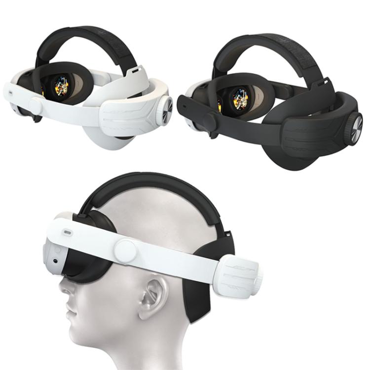 For Meta Quest 3 / 3S Adjustable Headband No Face Pressure VR Head Strap Accessories(Black) - VR Accessories by PMc TechLife | Online Shopping South Africa | PMc TechLife | Buy Now Pay Later Mobicred