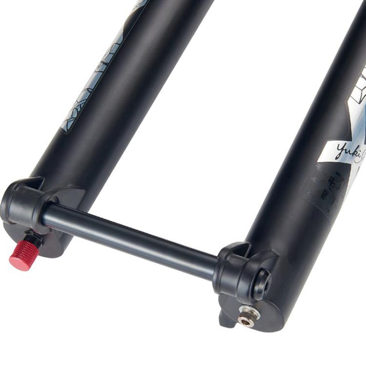 KRSEC XR36 Front Fork Straight Taper Tube Barrel Axle Mountain Bike Wire Damping Forks, Size: 27.5 inch(Black) - free shipping - PMc TechLife - Order now!