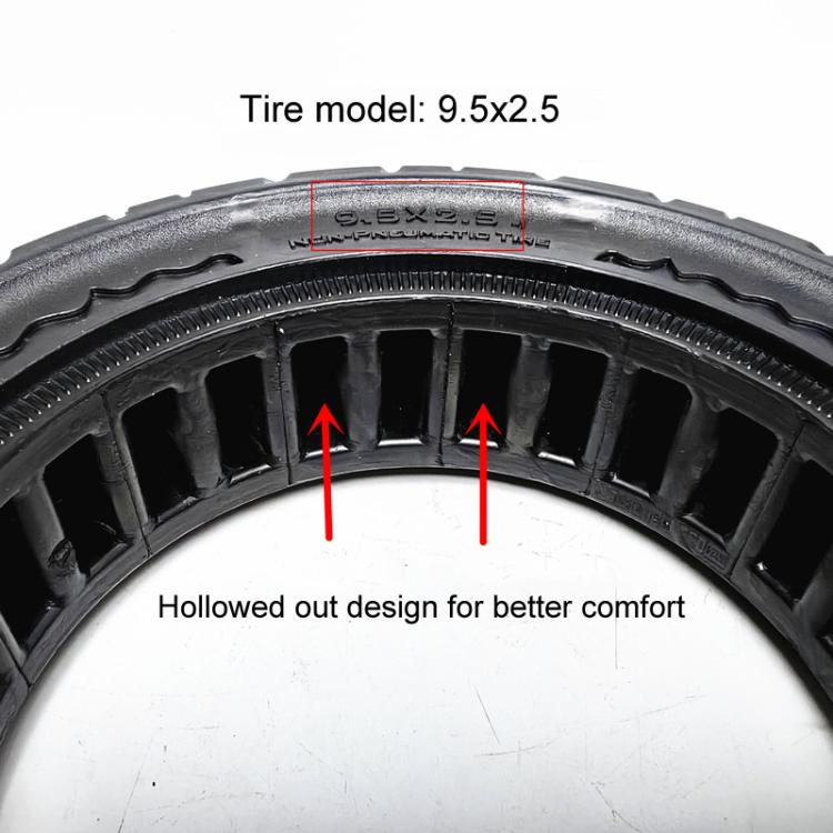 9.5 Inch Electrical Scooter Pneumatic Free Tires 9.5 x 2.50 Off-Road Skeleton Solid Tire, Color: Yellow - free shipping - PMc TechLife - Order now!