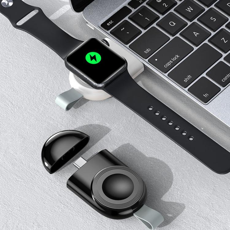 For Apple Watch 1/2/3/4/5/6/7/8/9/10/SE Portable Magnetic Wireless Charger Type-C Smart Wireless Charger(White) - Charger / Holder by PMC TechLife | Online Shopping South Africa | PMC TechLife | Buy Now Pay Later Mobicred
