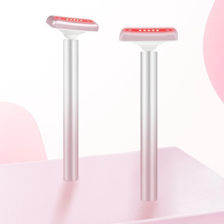 Red Light Facial Wand Eye Neck Massager With Vibrating for Lifting, Dark Circle Reduction(Fairy Pink) - free shipping - PMC TechLife - Order now!