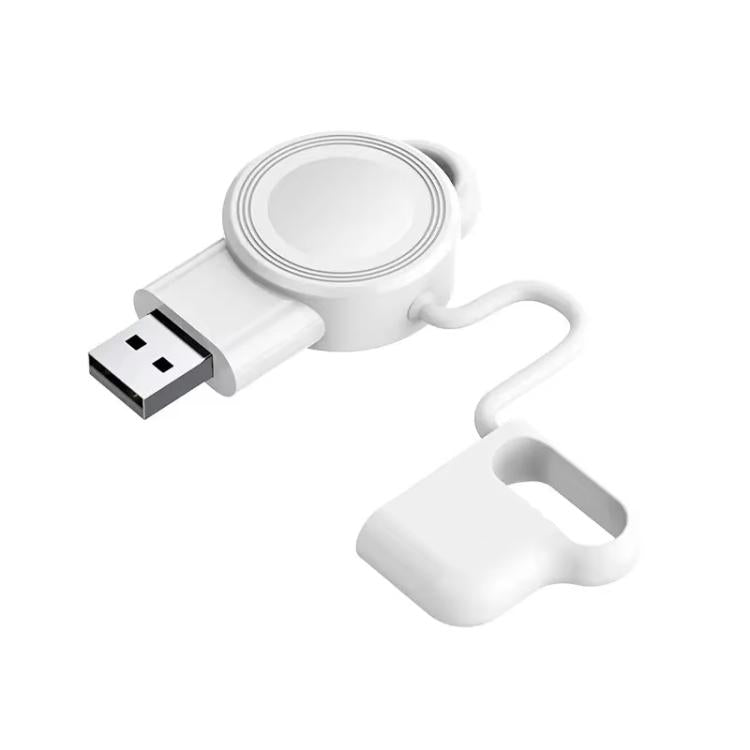 For Apple Watch 1/2/3/4/5/6/7/8/9/10/SE Magnetic Wireless Charger Mini Portable Smart Charger(White) - Charger / Holder by PMC TechLife | Online Shopping South Africa | PMC TechLife | Buy Now Pay Later Mobicred