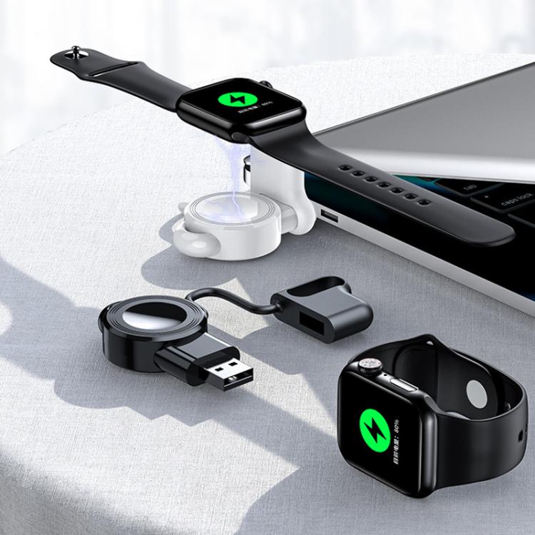For Apple Watch 1/2/3/4/5/6/7/8/9/10/SE Magnetic Wireless Charger Mini Portable Smart Charger(White) - Charger / Holder by PMC TechLife | Online Shopping South Africa | PMC TechLife | Buy Now Pay Later Mobicred