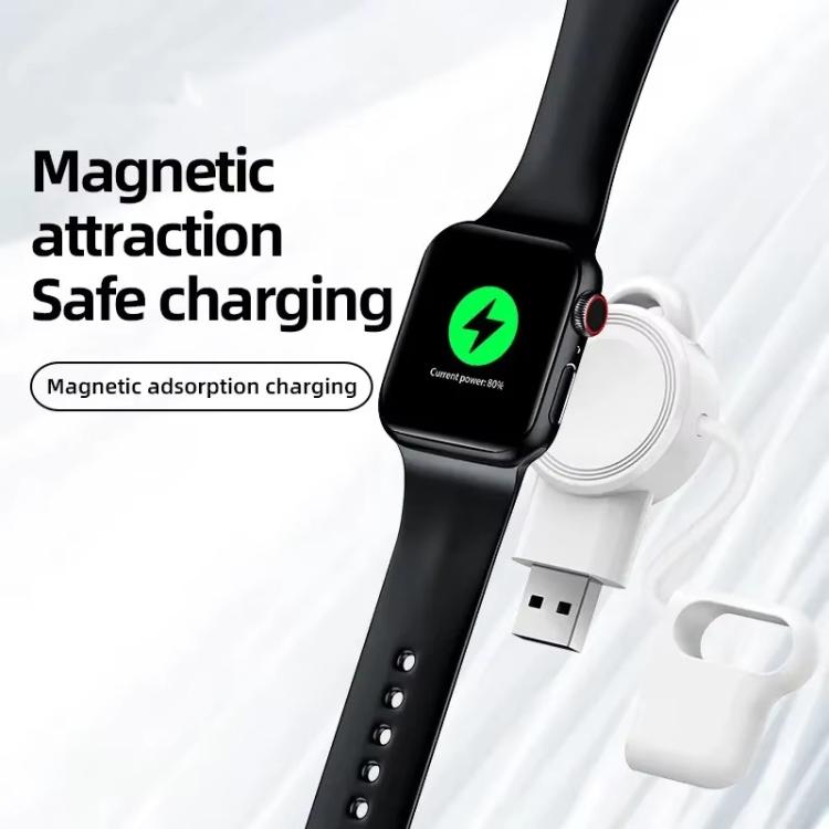 For Apple Watch 1/2/3/4/5/6/7/8/9/10/SE Magnetic Wireless Charger Mini Portable Smart Charger(White) - Charger / Holder by PMC TechLife | Online Shopping South Africa | PMC TechLife | Buy Now Pay Later Mobicred