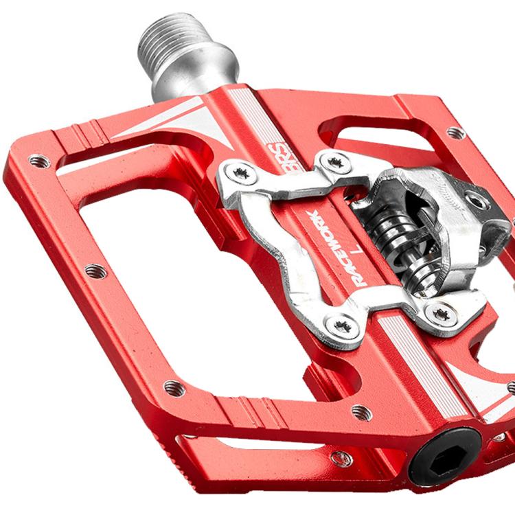 RACEWORK M215 Bicycle Lock Pedal To Flat Pedal Aluminum Alloy SPD Clipless Pedal(Orange) - free shipping - PMc TechLife - Order now!