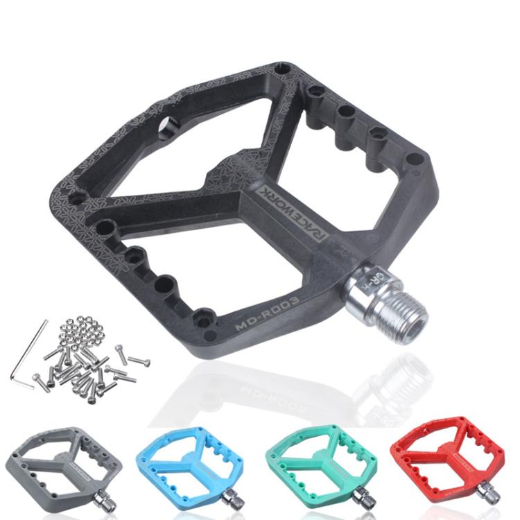 RACEWORK RK579 1pair Bicycle Wide Anti-slip Bearing Pedal Nylon Pedal(Blue) - free shipping - PMc TechLife - Order now!