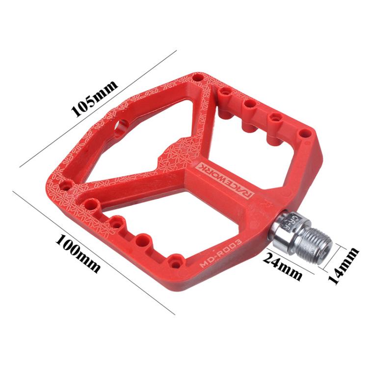 RACEWORK RK579 1pair Bicycle Wide Anti-slip Bearing Pedal Nylon Pedal(Gray) - free shipping - PMc TechLife - Order now!
