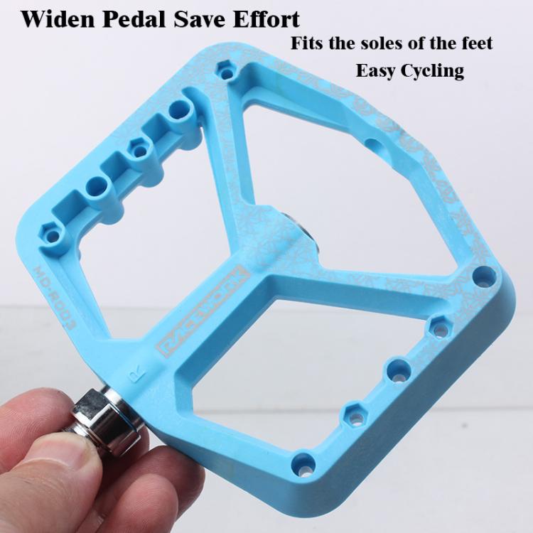 RACEWORK RK579 1pair Bicycle Wide Anti-slip Bearing Pedal Nylon Pedal(Gray) - free shipping - PMc TechLife - Order now!