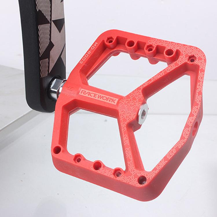RACEWORK RK579 1pair Bicycle Wide Anti-slip Bearing Pedal Nylon Pedal(Gray) - free shipping - PMc TechLife - Order now!