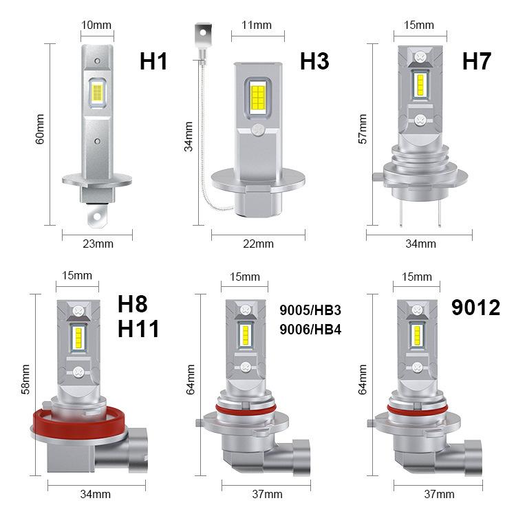 2pcs Mini 1:1 Direct Plug Car LED Headlight Bulb, Specifications: H11(White Light) - free shipping - PMc TechLife - Order now!