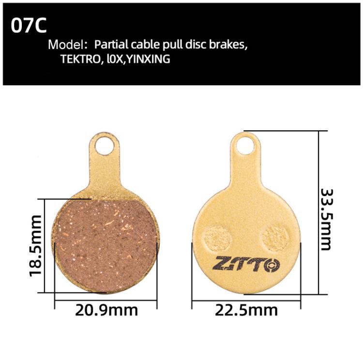 2pairs ZTTO Mountain Bike Full Metal Copper Base Lining Oil Disc Block Brake Pad, Model: MJ-07C - free shipping - PMc TechLife - Order now!