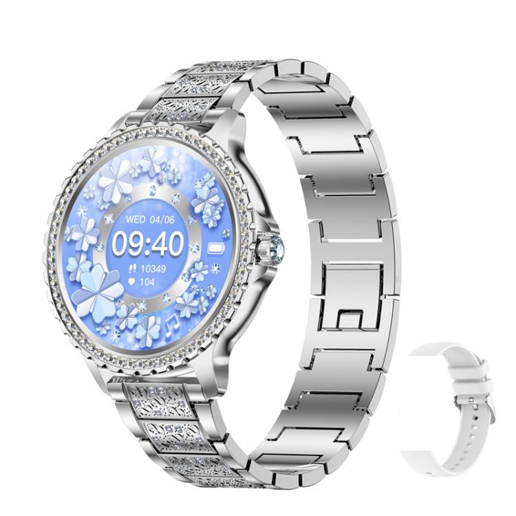 Bluetooth Calling AI Voice Assistant Life Waterproof Sports Smartwatch, Color: Silver Rough Steel Strap+Gray Silicone Strap - free shipping - PMC TechLife - Order now!