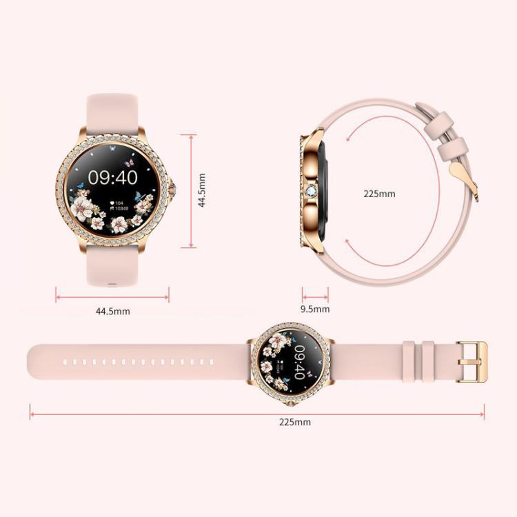 Bluetooth Calling AI Voice Assistant Life Waterproof Sports Smartwatch, Color: Gold Rough Steel Strap+Pink Silicone Strap - free shipping - PMC TechLife - Order now!