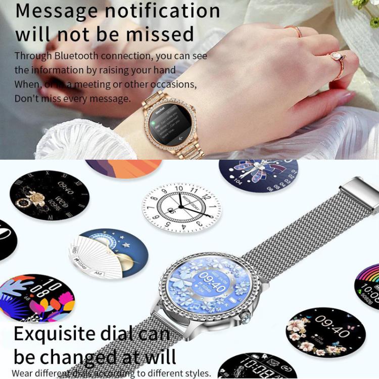 Bluetooth Calling AI Voice Assistant Life Waterproof Sports Smartwatch, Color: Gold Rough Steel Strap+Pink Silicone Strap - free shipping - PMC TechLife - Order now!