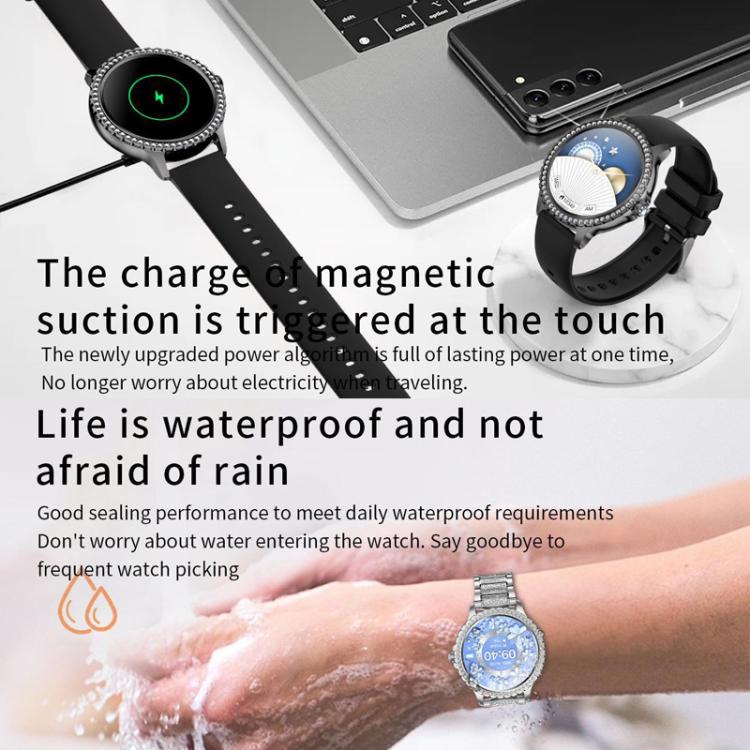 Bluetooth Calling AI Voice Assistant Life Waterproof Sports Smartwatch, Color: Black Rough Steel Strap+Black Silicone Strap - free shipping - PMC TechLife - Order now!
