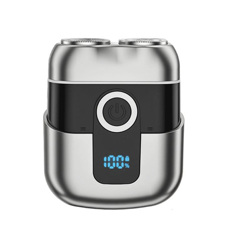 Portable Mini Dual Head Electric Shaver for Men - LCD Display, Floating Blades, Waterproof, USB-C Rechargeable(Gray) - free shipping - PMC TechLife - Order now!