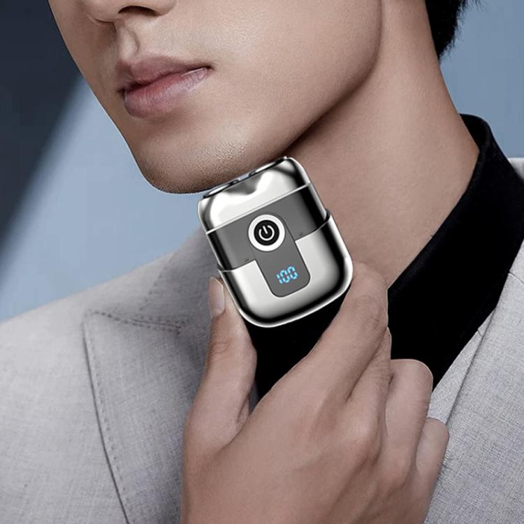 Portable Mini Dual Head Electric Shaver for Men - LCD Display, Floating Blades, Waterproof, USB-C Rechargeable(Gray) - free shipping - PMC TechLife - Order now!