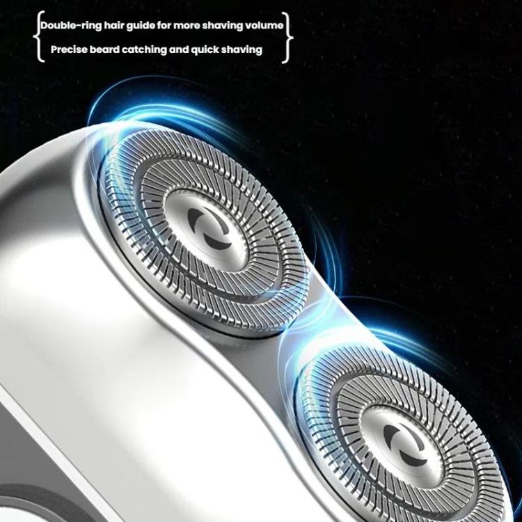 Portable Mini Dual Head Electric Shaver for Men - LCD Display, Floating Blades, Waterproof, USB-C Rechargeable(Gray) - free shipping - PMC TechLife - Order now!