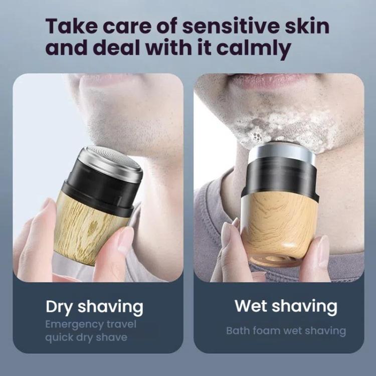 Wood Grain Electric Shaver Rechargeable Men Shaver with 6 Stainless Steel Blades, Waterproof Washable Head & High-Power Motor for Smooth Shaving 2207 - free shipping - PMC TechLife - Order now!
