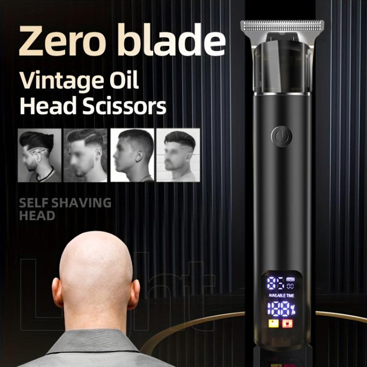 Rechargeable Haircut Kit Hair Clippers For Men - Zero Blade Trimmer For Vintage Oil Head & Bald Head Styles(Dark Metallic Gray) - free shipping - PMC TechLife - Order now!