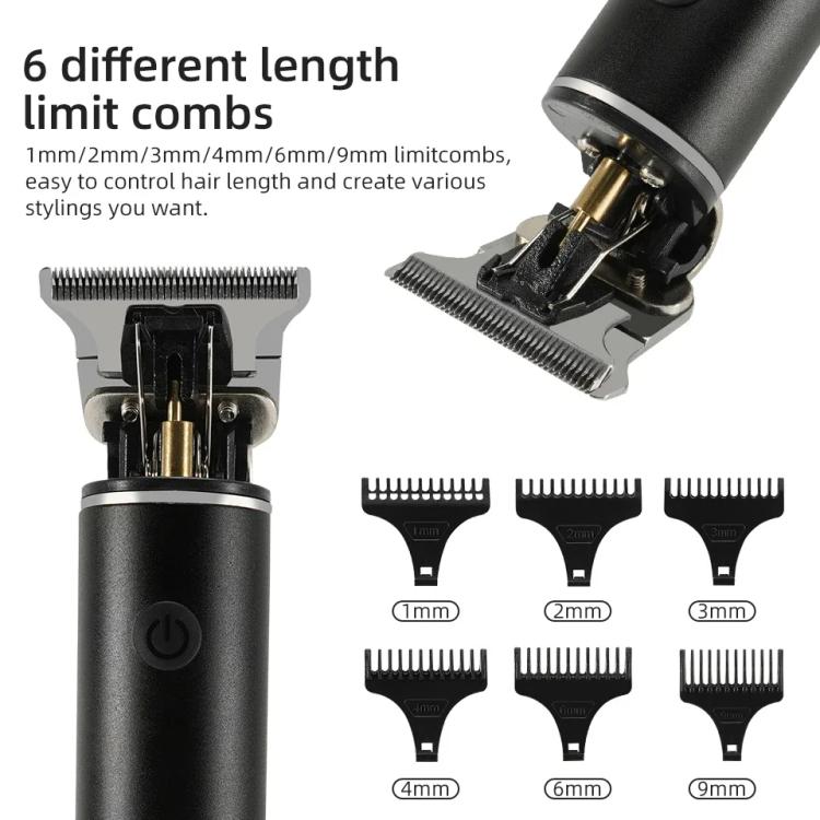 Rechargeable Haircut Kit Hair Clippers For Men - Zero Blade Trimmer For Vintage Oil Head & Bald Head Styles(Dark Metallic Gray) - free shipping - PMC TechLife - Order now!