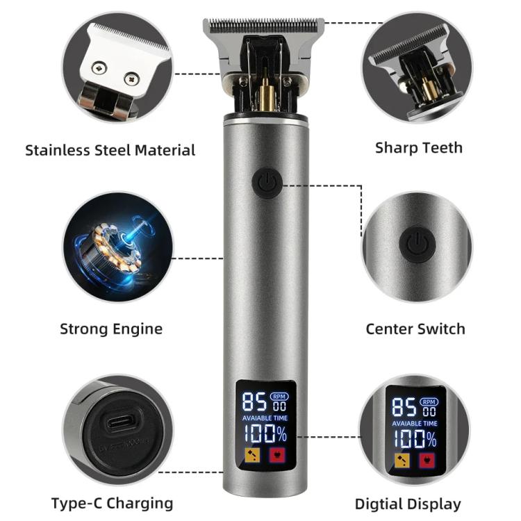 Rechargeable Haircut Kit Hair Clippers For Men - Zero Blade Trimmer For Vintage Oil Head & Bald Head Styles(Wood Grain) - free shipping - PMC TechLife - Order now!