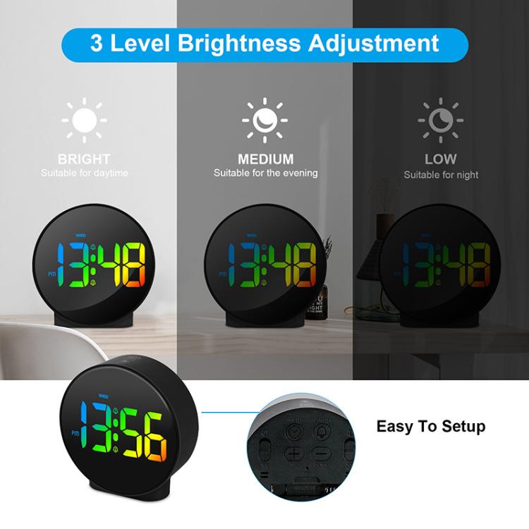 EDUP EH-8816 Simple Digital Electronic Clock Night Light Battery Plug-in Dual Power Mode Alarm Clock(White Case White Letter) - free shipping - PMC TechLife - Order now!