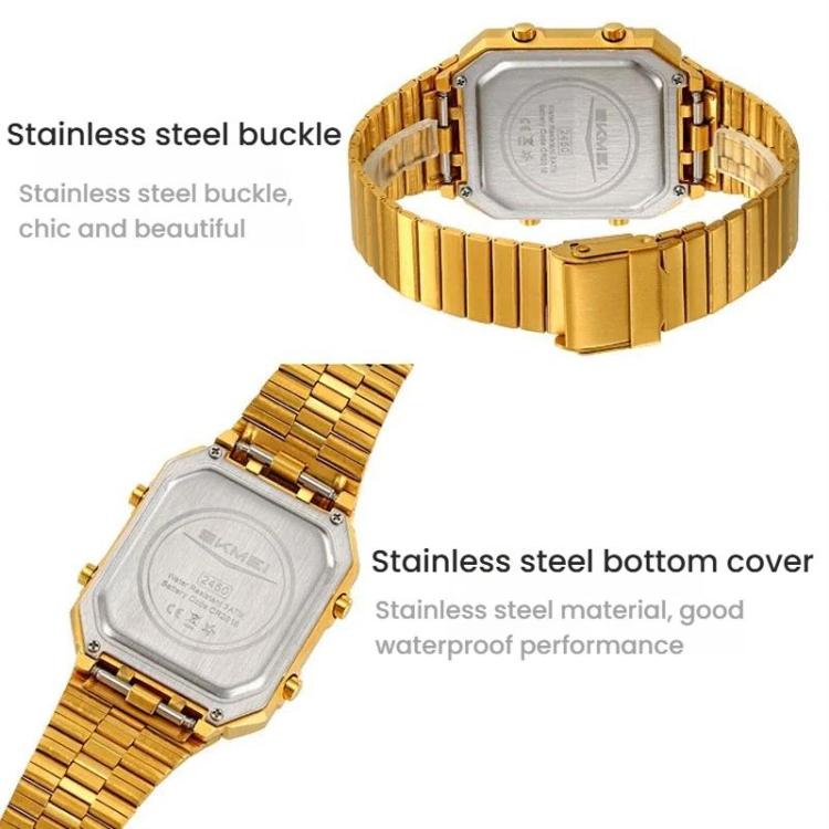 SKMEI 2450 Men Business Multifunctional Watch Casual Waterproof Square Electronic Watch(Black) - free shipping - PMC TechLife - Order now!