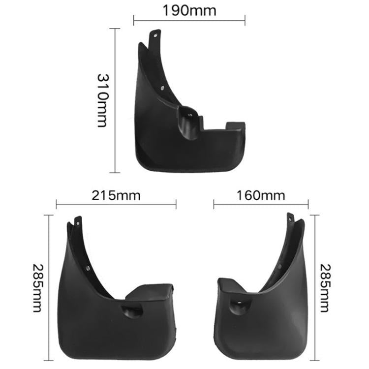 For 2006-2012 Toyota RAV4 2.0L Car Tire Soft Rubber Mudguard(Black) - Wheels Tires & Parts by PMc TechLife | Online Shopping South Africa | PMc TechLife | Buy Now Pay Later Mobicred