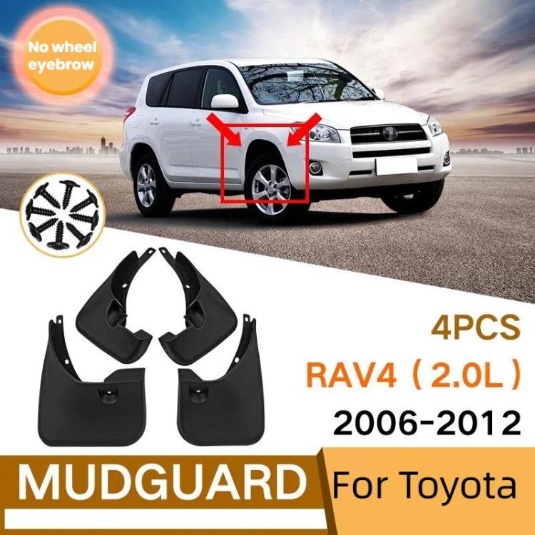 For 2006-2012 Toyota RAV4 2.0L Car Tire Soft Rubber Mudguard(Black) - Wheels Tires & Parts by PMc TechLife | Online Shopping South Africa | PMc TechLife | Buy Now Pay Later Mobicred