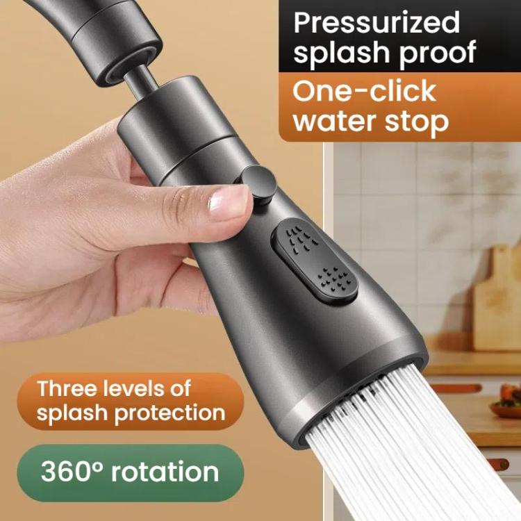 Kitchen Universal Faucet Extender Sink Connector Spout Swivel Faucet Splash Guard(Gray) - free shipping - PMc TechLife - Order now!