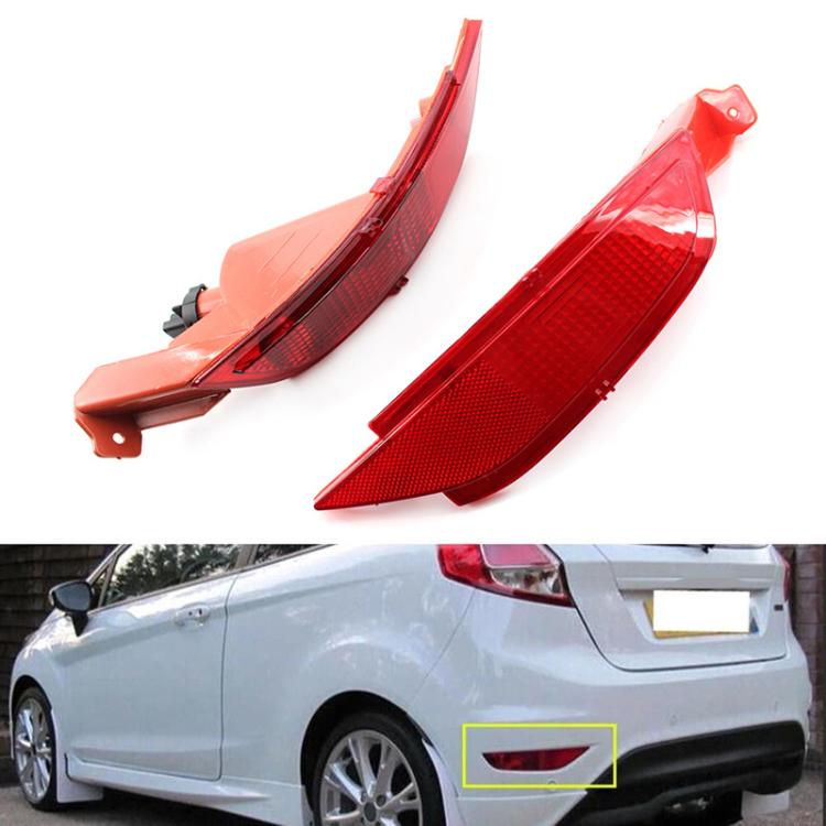 For Ford Fiesta 2009-2015 Hatchback Rear Bumper Fog Lights Tail Lamp Reflector OE 8A6115500AB, Style: Red Left - Fog / Driving Lights by PMc TechLife | Online Shopping South Africa | PMc TechLife | Buy Now Pay Later Mobicred