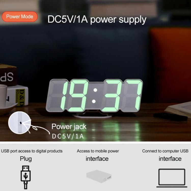 RGB Color Changing 3D Digital Clock With Voice Control, Adjustable Brightness, Temperature Display & Remote, Spec: Upgraded Humidity Black - free shipping - PMC TechLife - Order now!