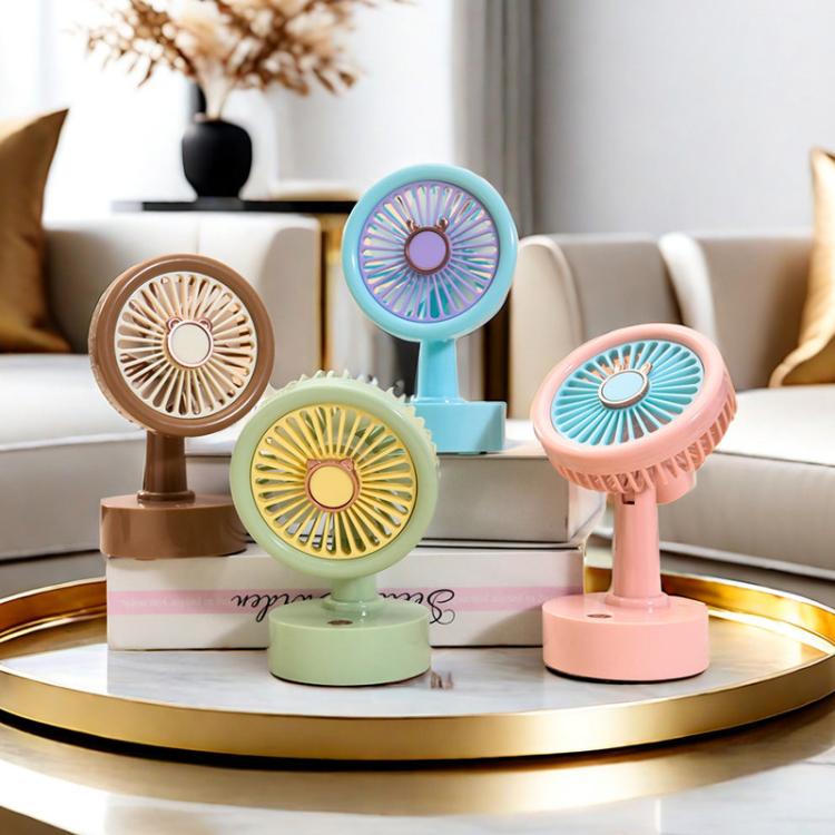 Student USB Small Desktop Fan Replaceable Animal Ears Multi-Speed Lithium Battery Mute Fan, Color: Beige Deer - free shipping - PMc TechLife - Order now!