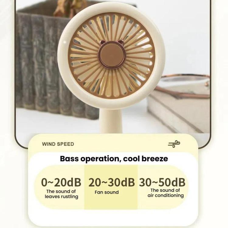 Student USB Small Desktop Fan Replaceable Animal Ears Multi-Speed Lithium Battery Mute Fan, Color: Green Bear - free shipping - PMc TechLife - Order now!