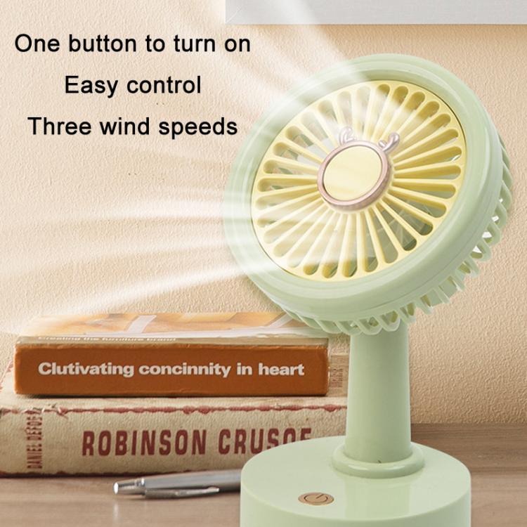 Student USB Small Desktop Fan Replaceable Animal Ears Multi-Speed Lithium Battery Mute Fan, Color: Beige Deer - free shipping - PMc TechLife - Order now!