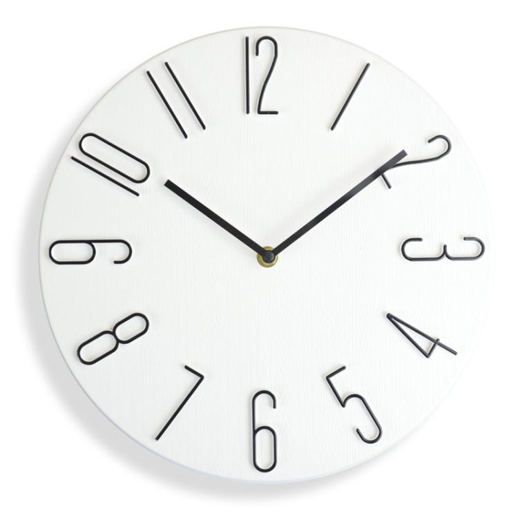 12 Inch Frameless Minimalist Wall Clock Silent Modern Quartz Clock for Living Room, Bedroom, Kitchen, Color: White - free shipping - PMC TechLife - Order now!