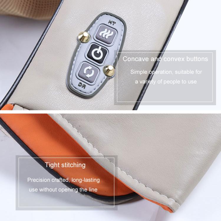 Car Household Massage Shawl Heated Shoulder And Cervical Massager EU Plug(Beige+Orange) - free shipping - PMC TechLife - Order now!