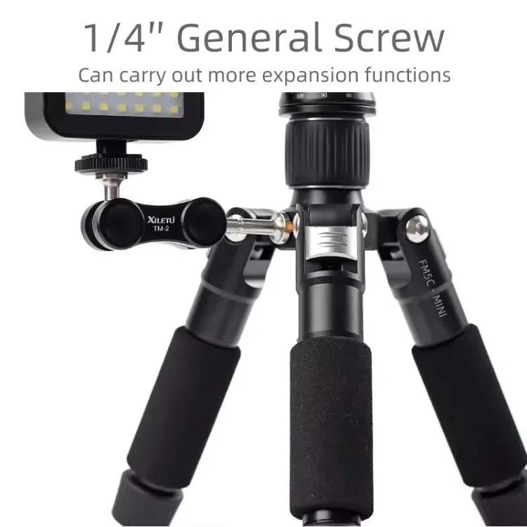 XILETU FM5C-MINI Adjustable 16.5-51cm Aluminum Tripod with 26mm Ball Head 6kg Load Capacity for 360-degree Panoramic Shooting - free shipping - PMC TechLife - Order now!